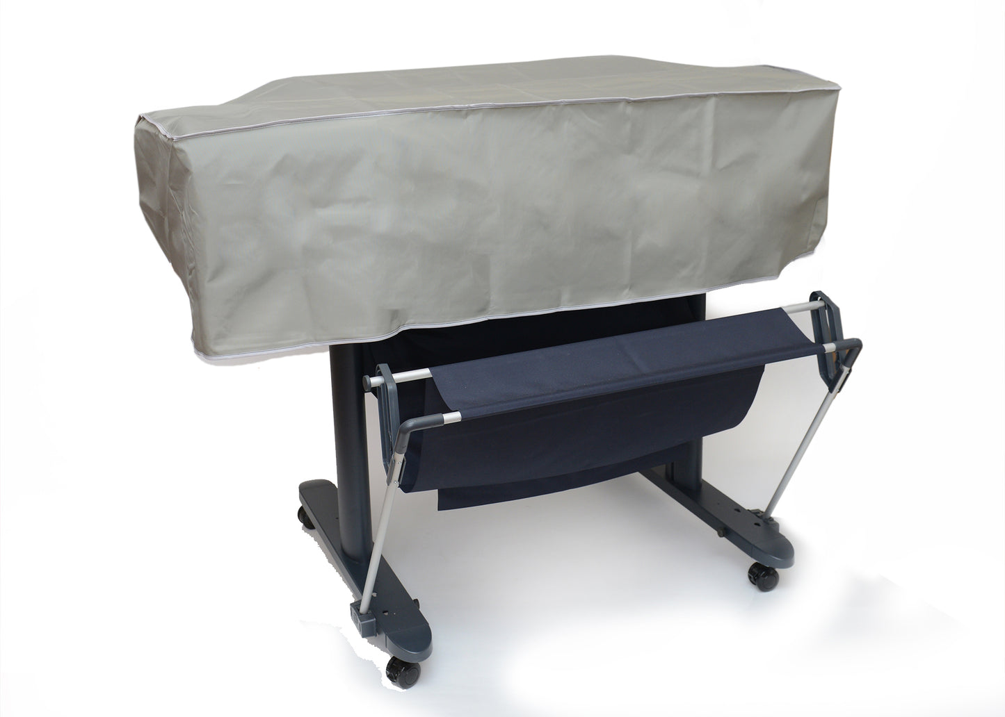 Perfect Dust Cover, Silver Gray Nylon SHORT Cover Compatible with HP DesignJet T870 Large Format Wireless Plotter 24-IN Printer, Anti Static, Double Stitched and Waterproof Printer Dust Cover Dimensions 43.4''W x 27.1''D x 15''H by Perfect Dust Cover LLC