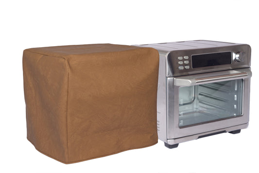 Perfect Dust Cover, Tan Vinyl PADDED Dust Cover Compatible with Cosori 26-Quart Ceramic Air Fryer Oven Model CCO-R251-SUS, PADDED for added protection against falls and kicks. Anti Static, Double Stitched and Waterproof Air Fryer Dust Cover