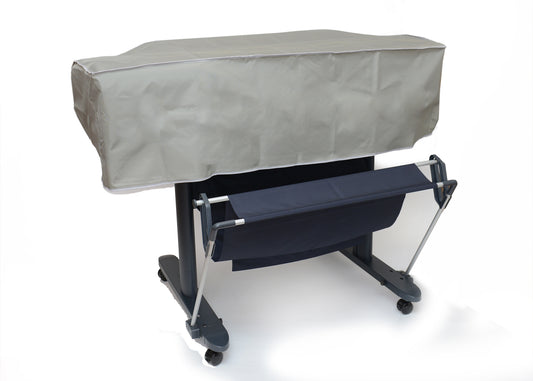 Perfect Dust Cover, Silver Gray Nylon SHORT Cover Compatible with HP DesignJet T870 Large Format Wireless Plotter 24-IN Printer, Anti Static, Double Stitched and Waterproof Printer Dust Cover Dimensions 43.4''W x 27.1''D x 15''H by Perfect Dust Cover LLC