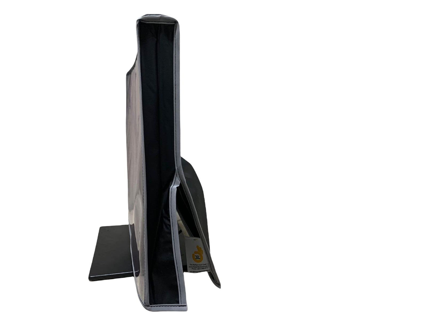 The Perfect Dust Cover, Black Nylon Cover with Clear Front Compatible with 32-inch LED/LCD Monitors, Anti Static, Waterproof Monitor Cover Dimensions 29''W x 3.5''D x 18''H by The Perfect Dust Cover