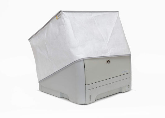 The Perfect Dust Cover, White Vinyl Cover for HP Laserjet Pro MFP M477fnw Laser Printer, Anti Static and Waterproof Cover Dimensions 16.4''W x 18.6''D x 15.4''H by The Perfect Dust Cover LLC