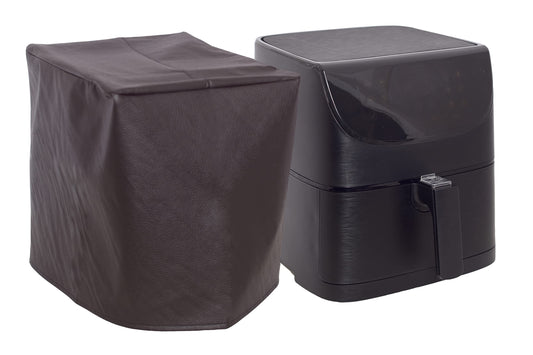 The Perfect Dust Cover, Dark Brown Padded Cover Compatible with Ninja DZ201 Foodi 6-in-1 8-qt. 2-Basket Air Fryer with DualZone™ Technology, Anti Static and Waterproof Dust Cover Dimensions 13.9''W x 15.7''D x 12.4''H by The Perfect Dust Cover LLC
