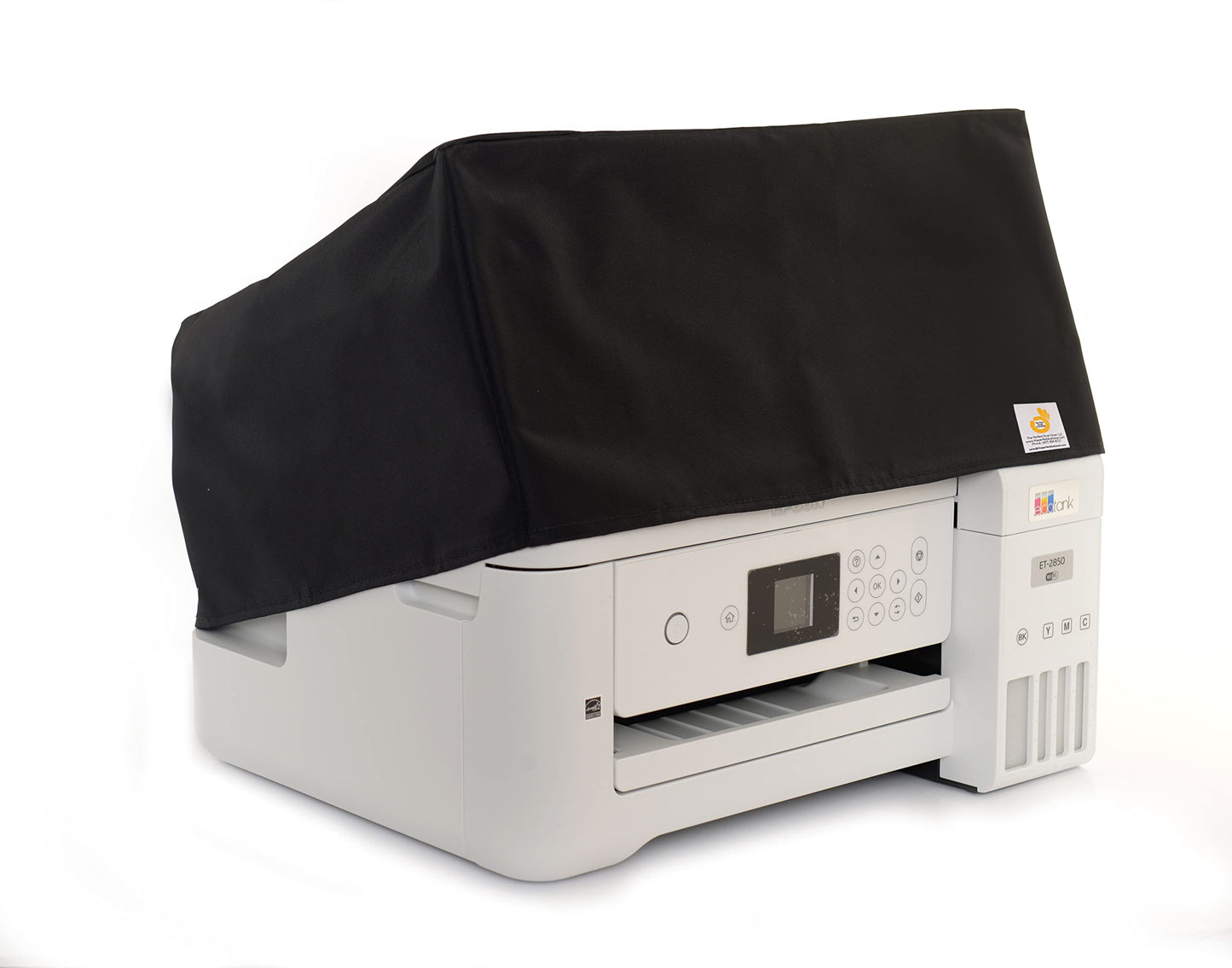 The Perfect Dust Cover, Black Nylon Cover Compatible with Epson EcoTank ET-2850 All-in-One Supertank Printer, Anti Static and Double Stitched Dust Cover by The Perfect Dust Cover LLC