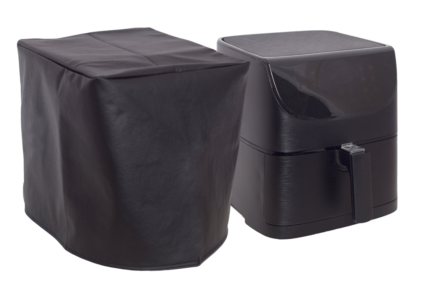 The Perfect Dust Cover, Black Padded Cover Compatible with Power AirFryer Pro Plus Model CM-003 6-Quart Air Fryer Oven Plus, Anti-Static and Waterproof Dust Cover Dimensions 13.4'W x 15''D x 14.6''H by The Perfect Dust Cover LLC